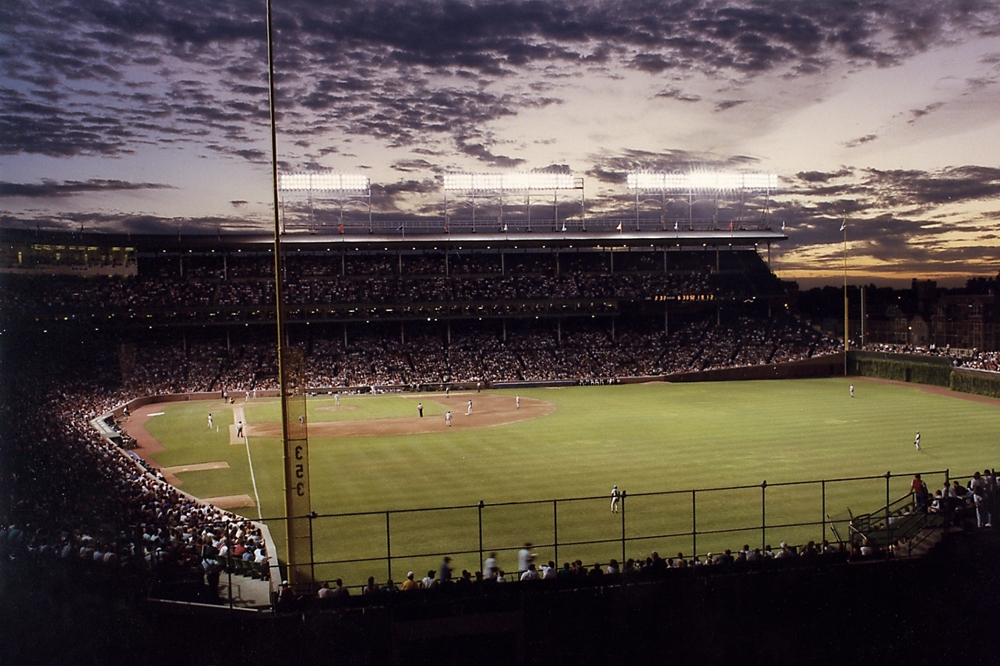 Wrigley Rooftop View Of The Ballpark Chicago Cubs Framed Print