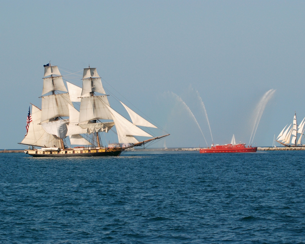 The Flagship Niagara USA Chicago Lakefront Framed Print