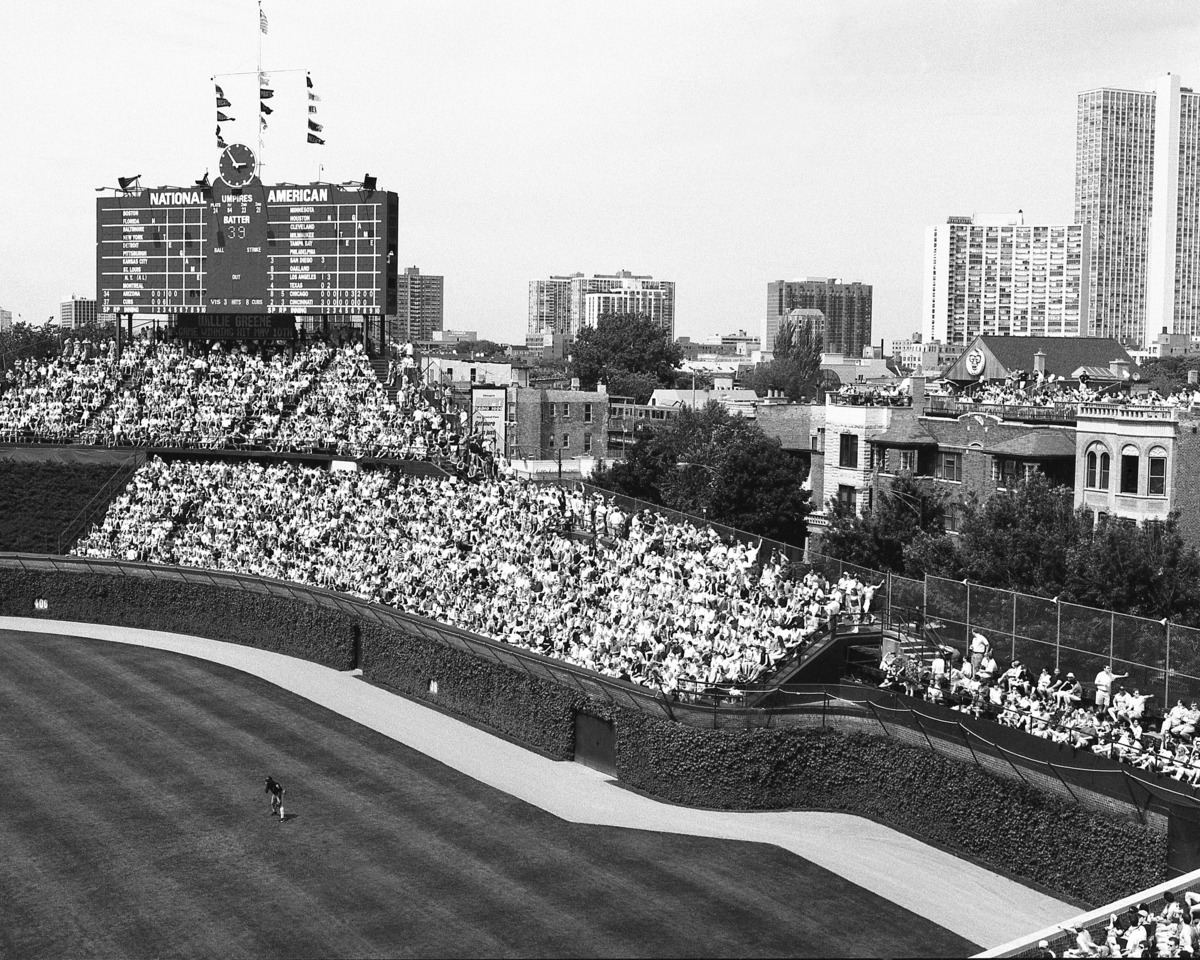 Old Wrigley Field Bleacher Seats Chicago Cubs Framed Print