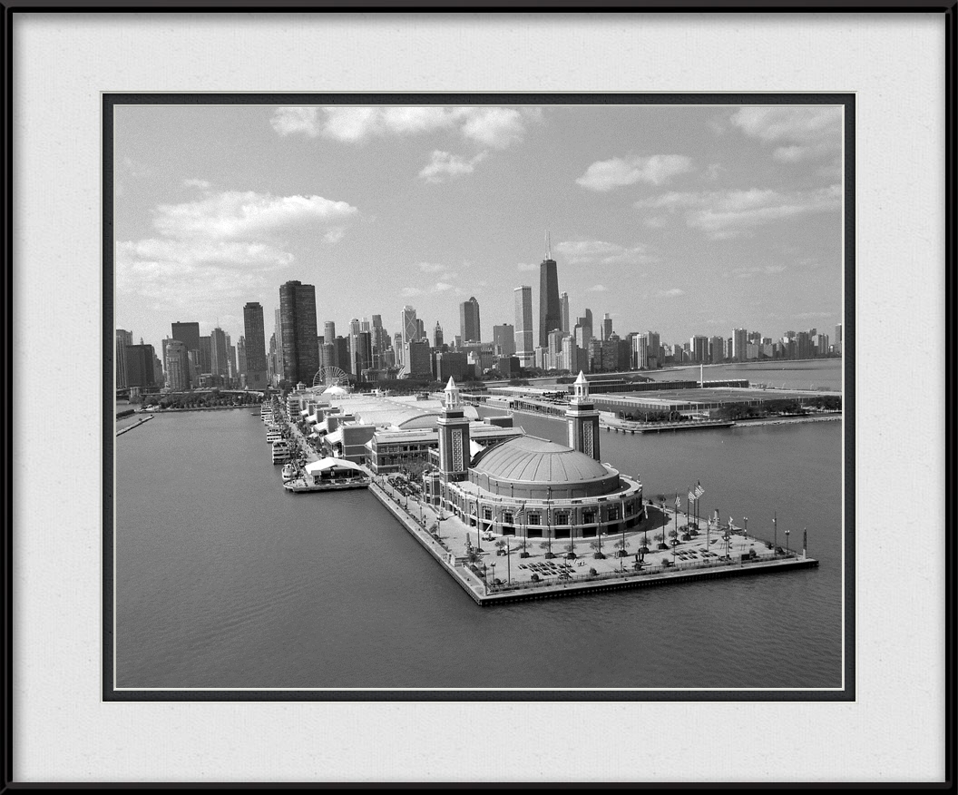 Chicago Skyline Wall Art Chicago Summer Chicago Black & White