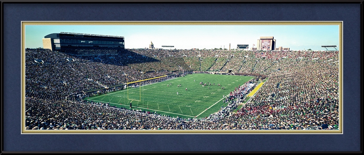 Notre Dame Football Stadium Panorama Big 10 Football Framed Print Notre Dame Football Stadium Panorama Big 10 Football Framed Print