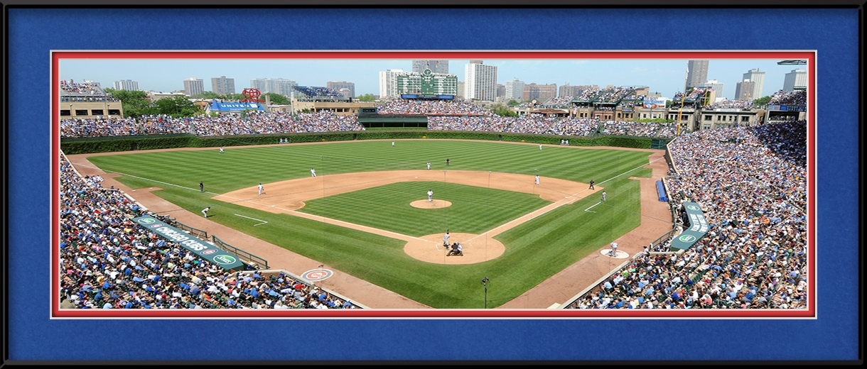 2011 Cubs Vs. Yankees Wrigley Panoramic Chicago Cubs Framed Print