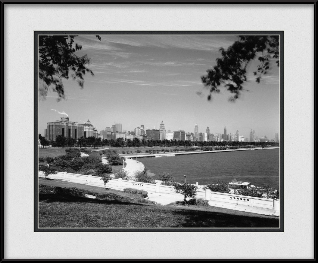 Vintage Chicago Print Lakefront Chicago History Framed Print